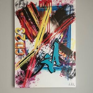 Abstract Canvas Art with Multicolor Design